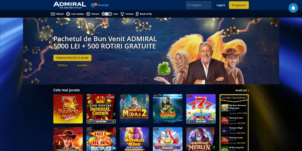 Admiral Casino Acasă